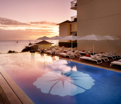 Sunset at Halepuna pool