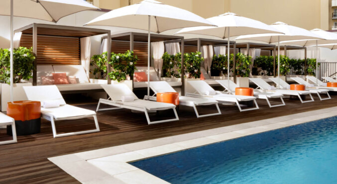 Poolside view at Halepuna