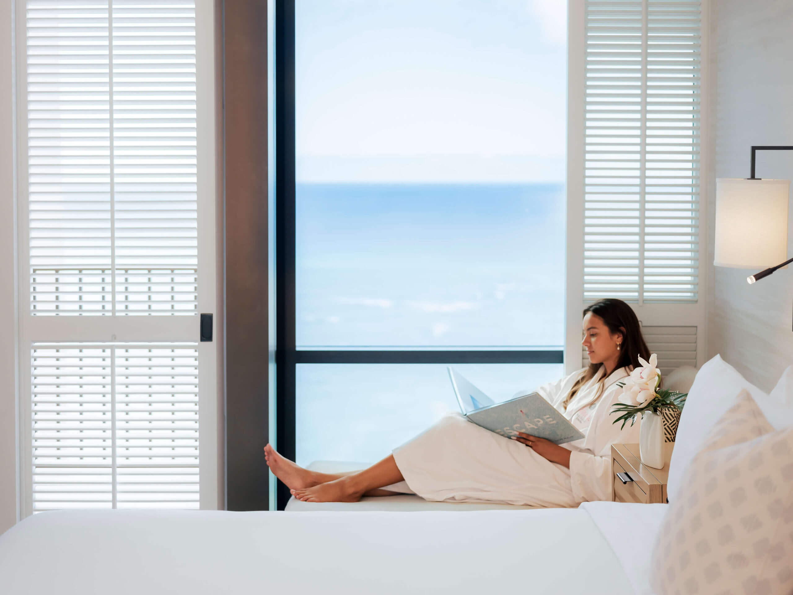 Reading a book in a Halepuna Suite