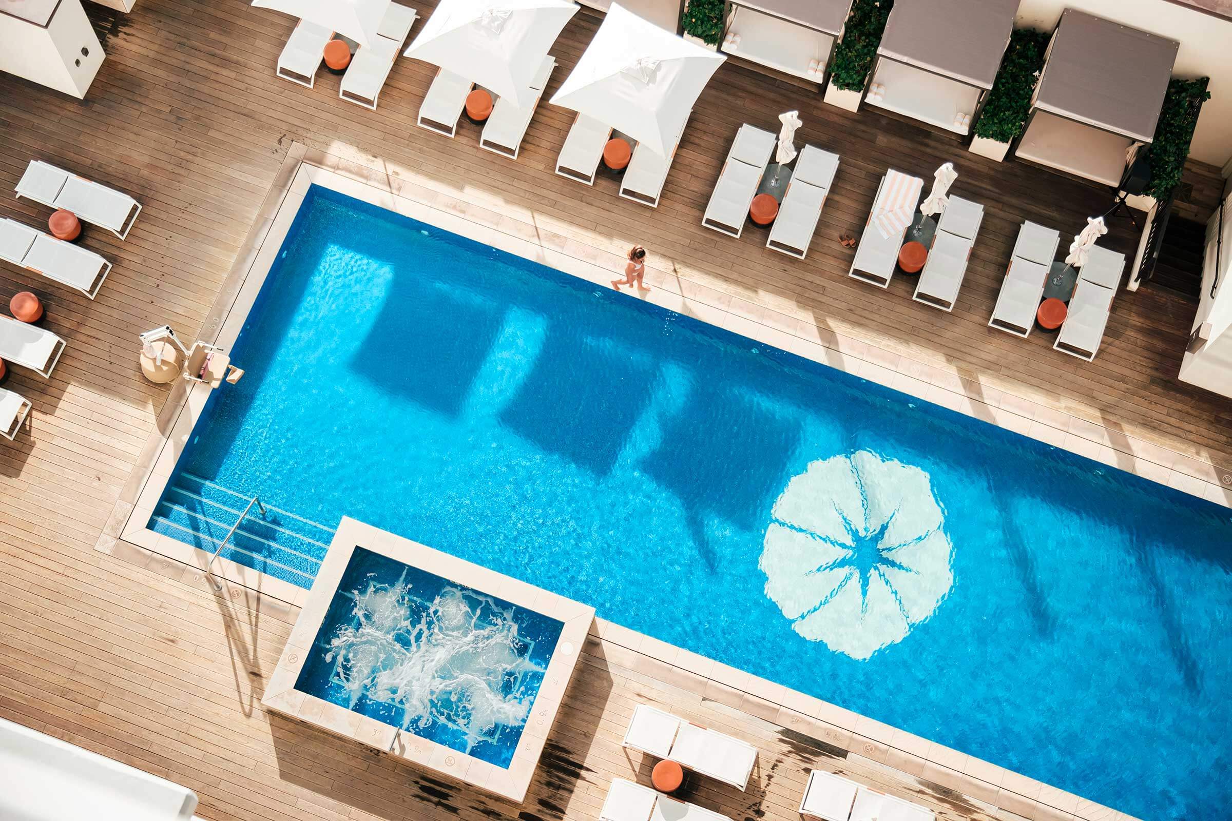 overhead view of pool at Halepuna