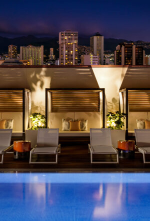 Cabanas at Night